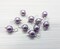 Crystal Pearl Bead Charms, Small Lavender 6mm Dangles, Purple Glass Pearl Drops, Adorabilities